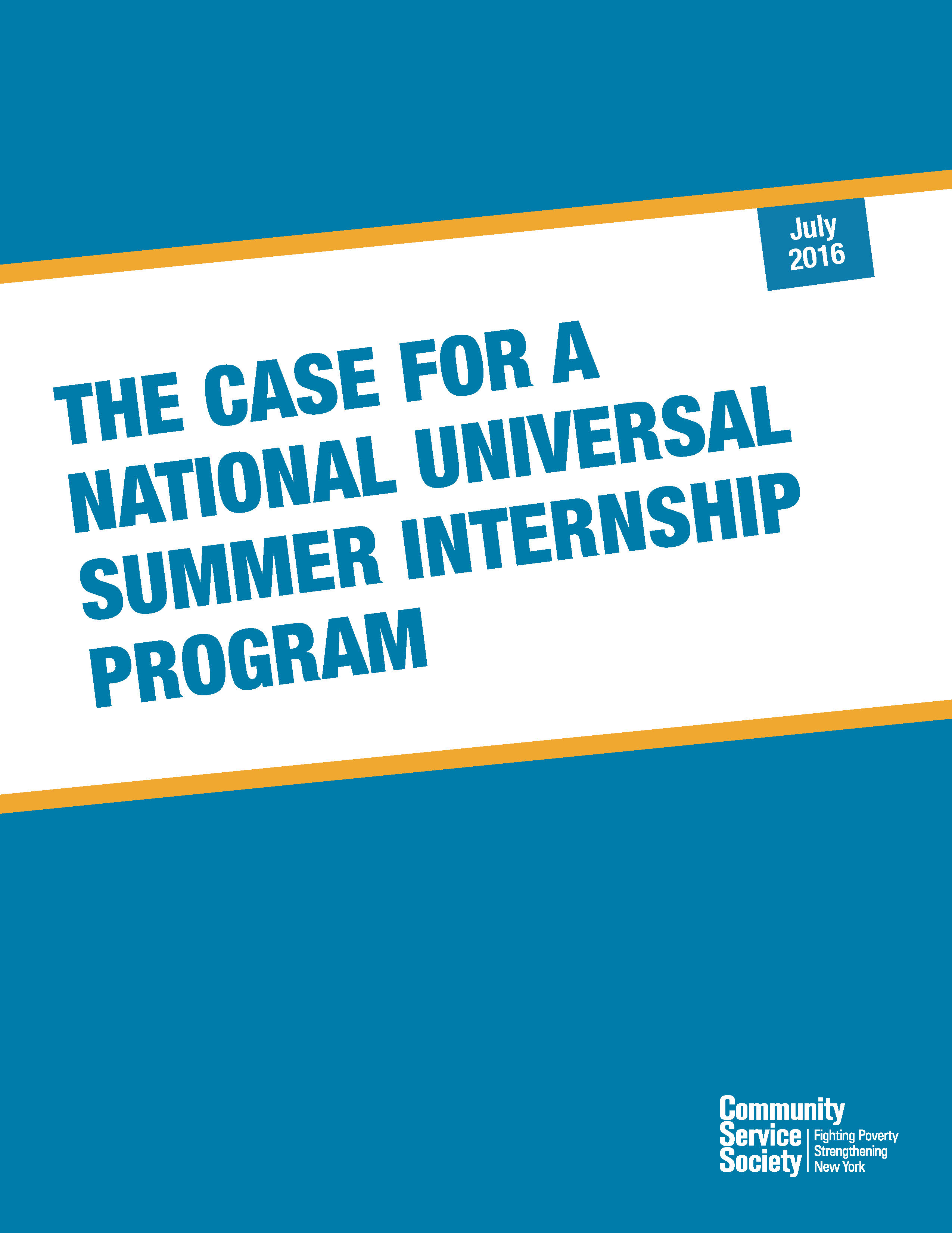 The Case For a National Universal Summer Internship Program Community